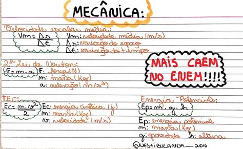 Enem Mapa Mental Mecânica Física