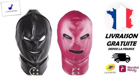 Cagoule Masque Bourreau Effet Cuir Soumission Domination Bdsm Fr