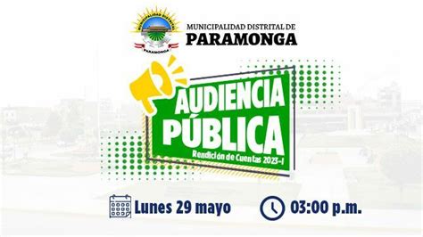 Audiencia Pública Rendición De Cuentas 2023 1 Campañas Municipalidad Distrital De