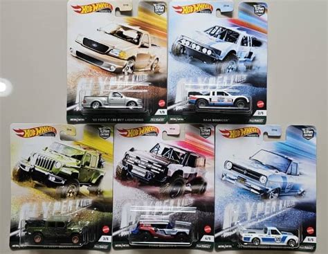 Hot Wheels Car Culture Hyper Haulers Ford F SVT Lightning Baja Bouncer Jeep Gladiator