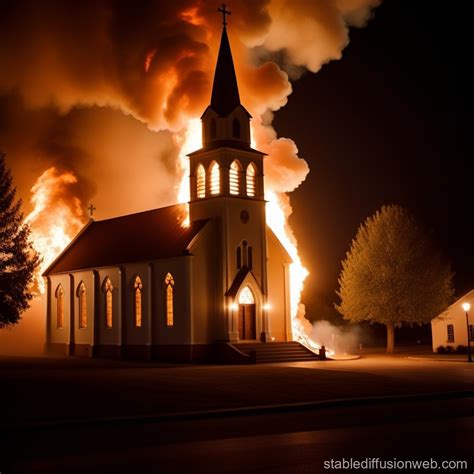 Church Caught On Fire Stable Diffusion Online