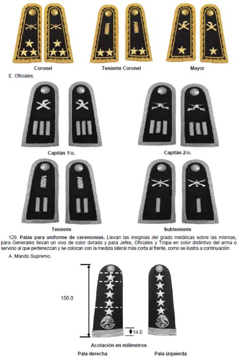 Dof Diario Oficial De La Federación Infantería Del Ejército Rangos Militares Ejercito Mexicano