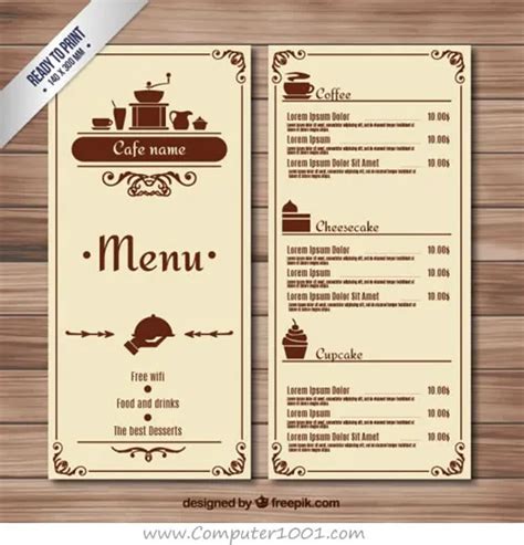 Detail Contoh Daftar Menu Cafe Unik Koleksi Nomer