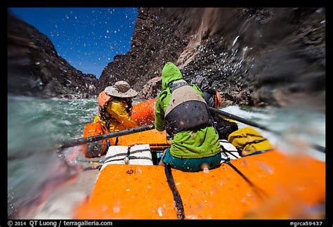 Picturephoto Water Splash In Rapid On Oar Powered Raft Grand Canyon