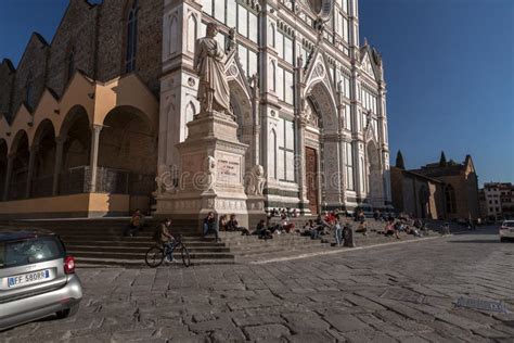 Marble Statue Of Dante Alighieri At The Santa Croce Square Florence