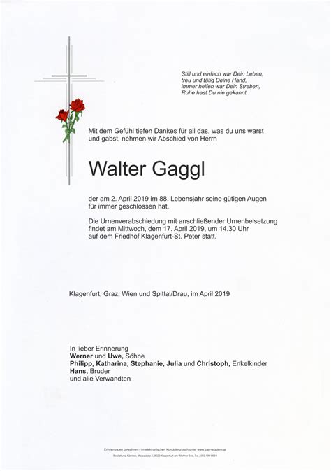 Parte F R Walter Gaggl Pax Requiem