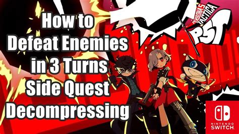 Persona Tactica How To Defeat Enemies In Turns Side Quest