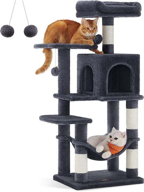 Feandrea Cat Tree 44 1 Inch Cat Tower For Indoor Cats