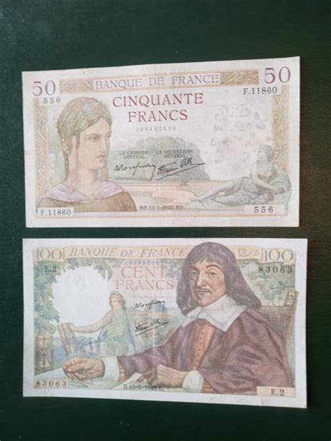 France 50 And 100 Francs Various Dates Pick 85b 101a Catawiki