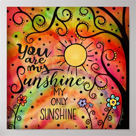 “You are My. Sunshine” Cheerful Poster | Zazzle | Classroom posters ...