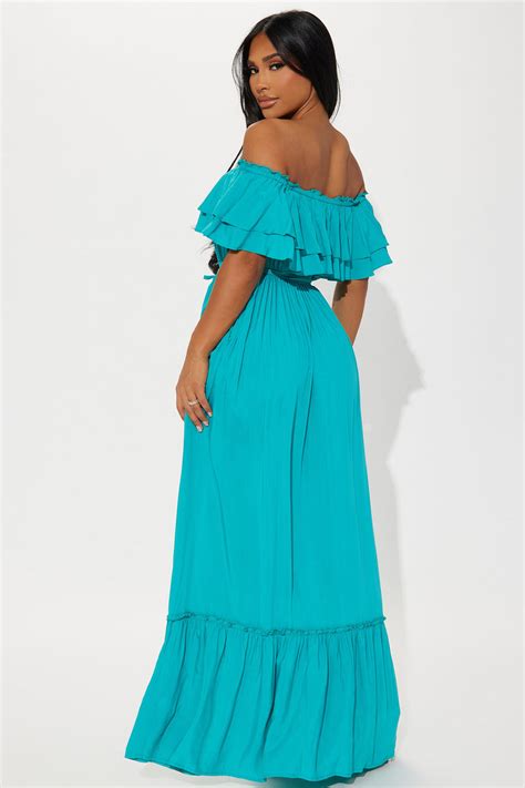 Caribbean Beauty Maxi Dress Turquoise Fashion Nova Dresses Fashion Nova