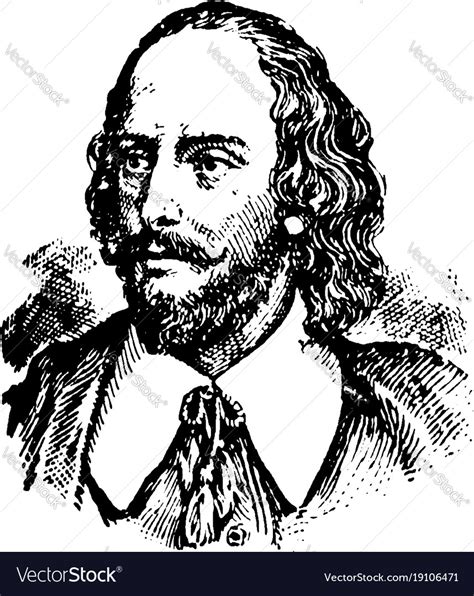 William Shakespeare Vintage Royalty Free Vector Image