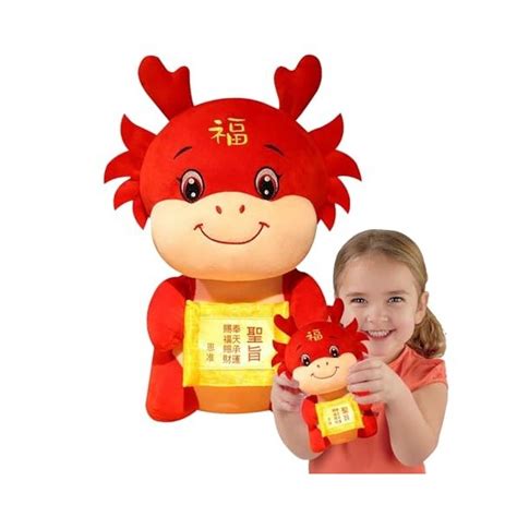 Gosimida Peluche Dragon Du Nouvel An Chinois Poup E En Peluche Ma