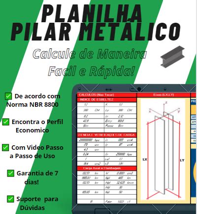 Planilha Pilar Metalico I Dimensionamento I Perfis Gerdau I