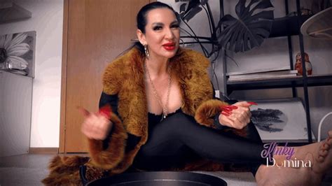 MILF In Fur Tapping Nails For You KinkyDomina Long Sharp Fingernails Clips Sale