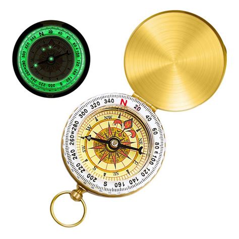 Compass Pocket Watch Style Brass Clamshell Outdoor Northward Arrow ...