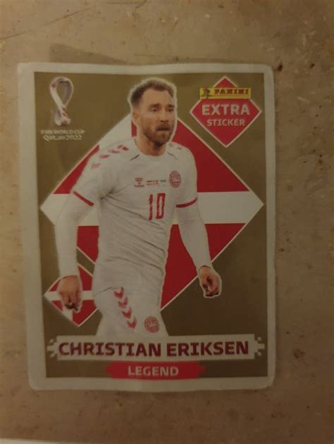 WM Quatar 2022 Panini Extra Sticker Christian Eriksen Gold Kaufen