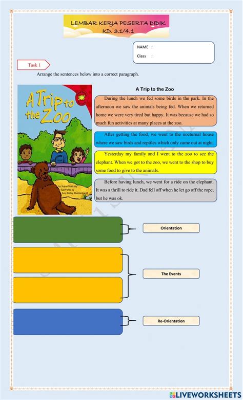 Lkpd Recount Text Interactive Worksheet Online Activities