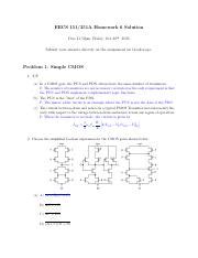 Hw Solution Pdf Eecs A Homework Solution Due Pm Friday