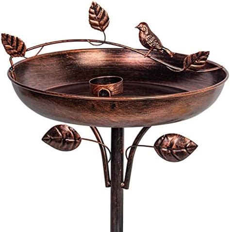 Vewogarden Garden Metal Bird Bath Bird Bath Bowl With Prongs Base