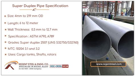 Super Duplex Pipe Super Duplex Stainless Steel Seamless Tube Supplier