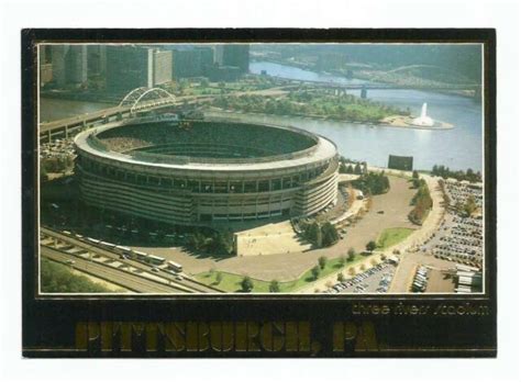 Pittsburgh Pirates Steelers Three Rivers Stadium Postcard Ebay