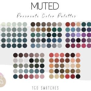 Muted Soft Procreate Color Palette Bundle Color Palette for Procreate ...