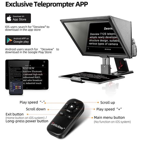 PcFoto Desview T12S Teleprompter