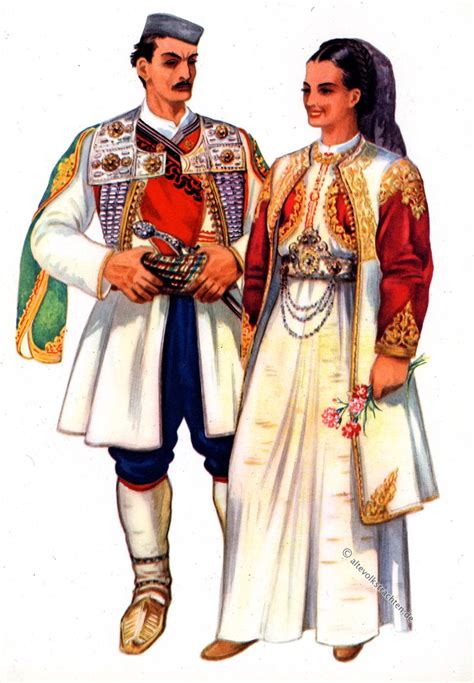 Montenegrinisches Paar Aus Cetinje