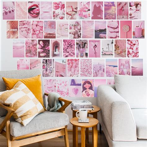 Fkxs Pcs Wall Collage Kit Pink Aesthetic Pictures India Ubuy