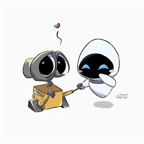 Michelle On Instagram Got Inspired To Draw Wall E And Eve After