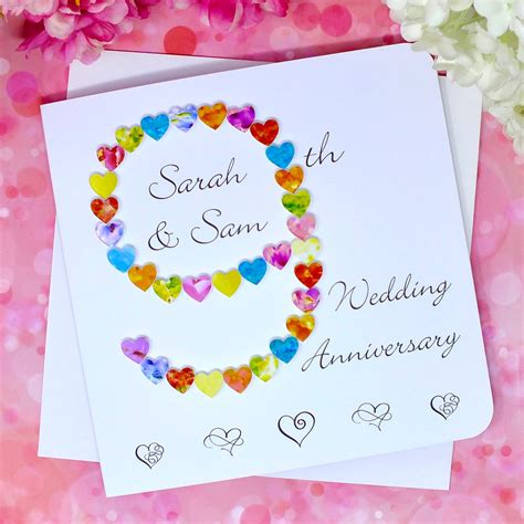 9th Wedding Anniversary Card | Personalised & Handmade – Bright Heart ...