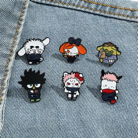 Sanrio X Jujutsu Kaisen Enamel Pins Hello Kitty Itadori Yuji