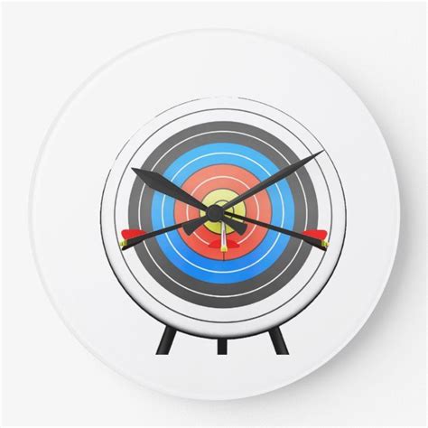 Archery Target Clock Zazzle Clock Archery Target Archery