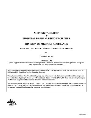 Fillable Online Ncdhhs Dhhs Dma Snf Instructions Version Nc