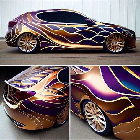 Premium Photo Creative Car Vinyl Wrapping Design