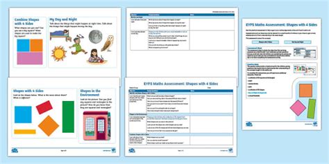 Eyfs Maths Assessment White Rose Maths Shapes With Sides