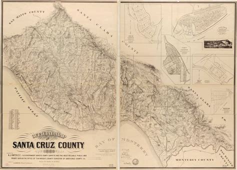 Official Map Of Santa Cruz County Library Of Congress Santa Cruz