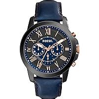 Fossil Men Leather Analog Blue Dial Watch Fs4835Ie Band Color Blue