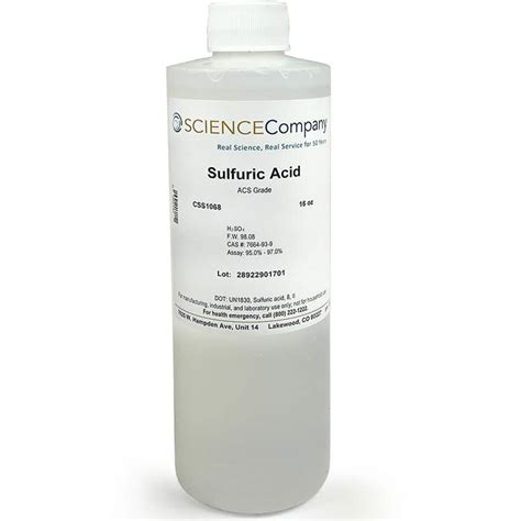 Bottle Of Concentrated Sulphuric Acid Best Pictures And Decription