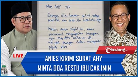 Kronologi Duet Terbongkar Berawal Dari Anies Kirimi Surat AHY Hingga