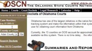 OSCN - Oklahoma State Courts Network Docket Search Guide