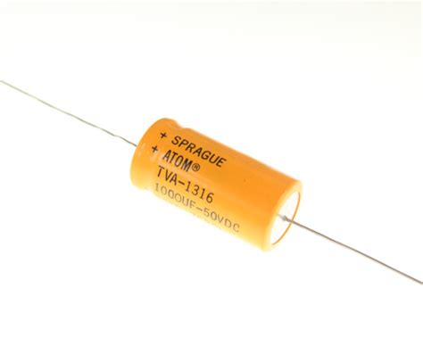 TVA 1316 SPRAGUE Capacitor 1 000uF 50V Aluminum Electrolytic Axial