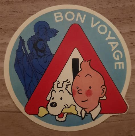 Kuifje Tintin Herg Sticker Bon Voyage Geen D Calco Mijn