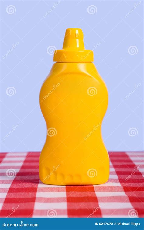 Bottle Of Mustard Stock Photo Image Of Background Yellow 5217670