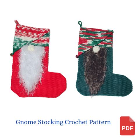 Gnome Christmas Stocking Crochet Pattern My Fingers Fly