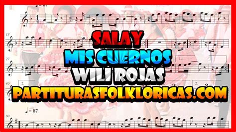 Partitura Trompeta Salay 💃mis Cuernos Wili Rojas🎺 Youtube