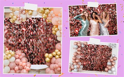 7x5ft Rose Gold Glitter Backdrop Birthday Photography Bachelorette Valentines Day