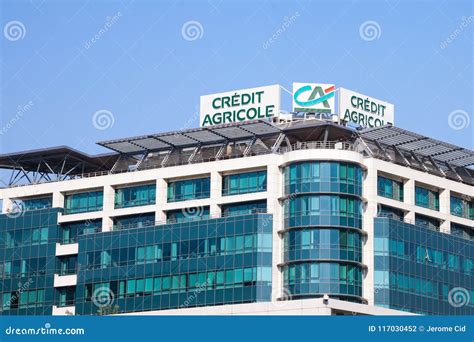 Logo of Credit Agricole on Their Local Headquarters for Serbia. Credit ...