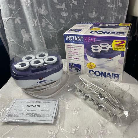 Conair Hair Vtg Conair Instant Heat Travel Hairsetter Jumbo Hot Rollers Model Ts New